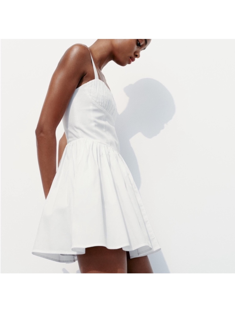 ZARA VOLUMINOUS SKIRT DRESS - Picture 1 of 11